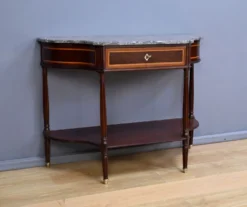 Console en acajou et marbre, époque Louis XVI – fin XVIIIe