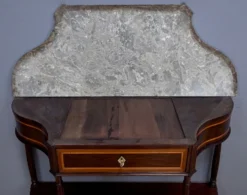 Console en acajou et marbre, époque Louis XVI – fin XVIIIe