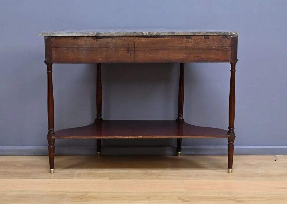 Console en acajou et marbre, époque Louis XVI – fin XVIIIe