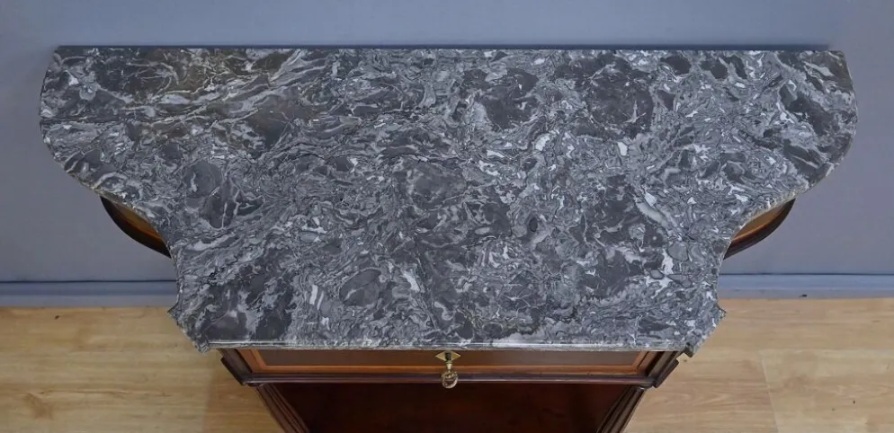 Console en acajou et marbre, époque Louis XVI – fin XVIIIe