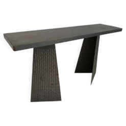 Console en acier et plateau massif