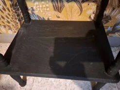 Console en bois coloris noir rénovée