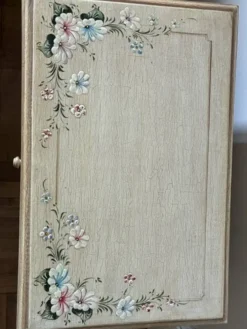 console en bois exotique un tiroir