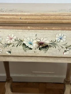 console en bois exotique un tiroir