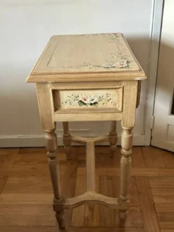 console en bois exotique un tiroir