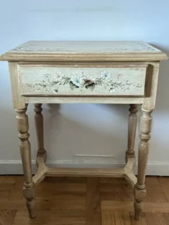 console en bois exotique un tiroir