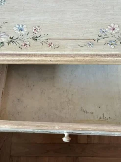 console en bois exotique un tiroir