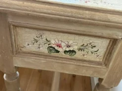 console en bois exotique un tiroir