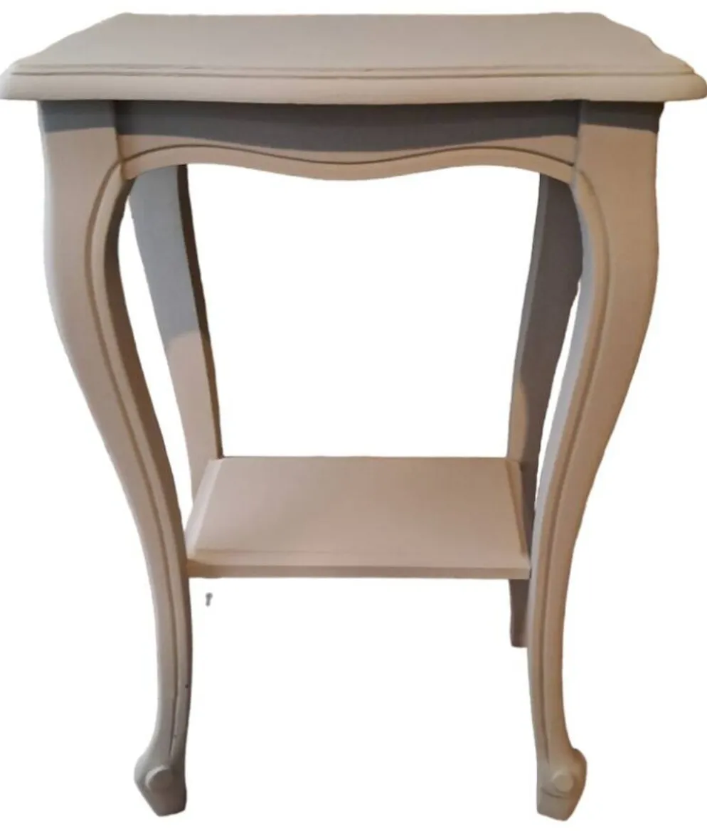 Console en bois peint coloris gris avec un plateau inférieur 1920