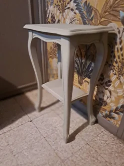 Console en bois peint coloris gris avec un plateau inférieur 1920