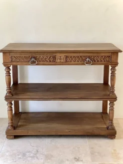 Console en chêne massif style Henri II