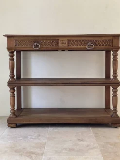 Console en chêne massif style Henri II