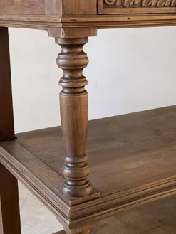 Console en chêne massif style Henri II
