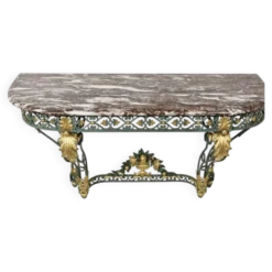 Console en fer forgé de style Louis XV, XIXÈME