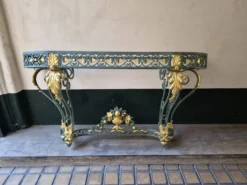 Console en fer forgé de style Louis XV, XIXÈME
