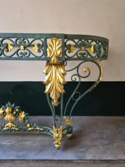 Console en fer forgé de style Louis XV, XIXÈME