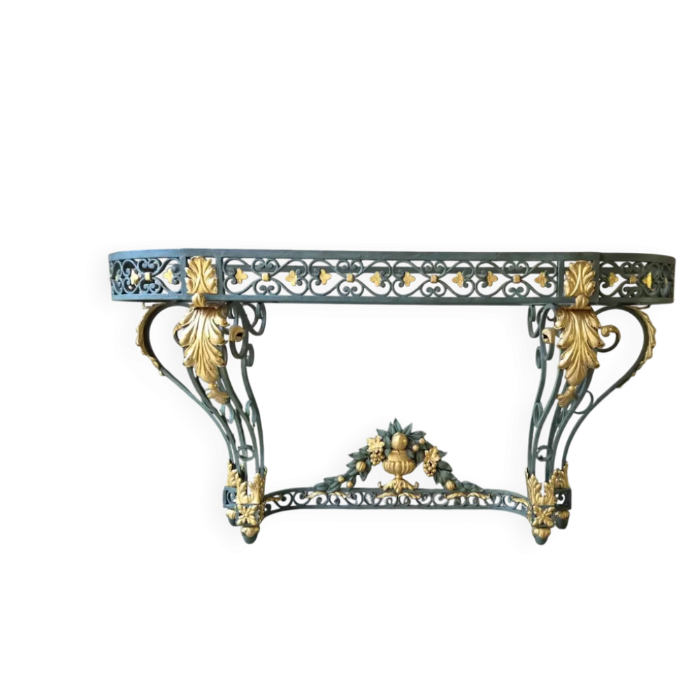 Console en fer forgé de style Louis XV, XIXÈME