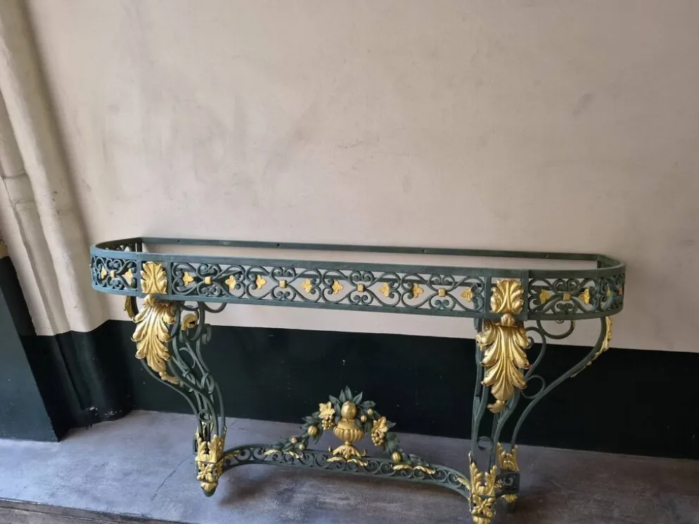 Console en fer forgé de style Louis XV, XIXÈME