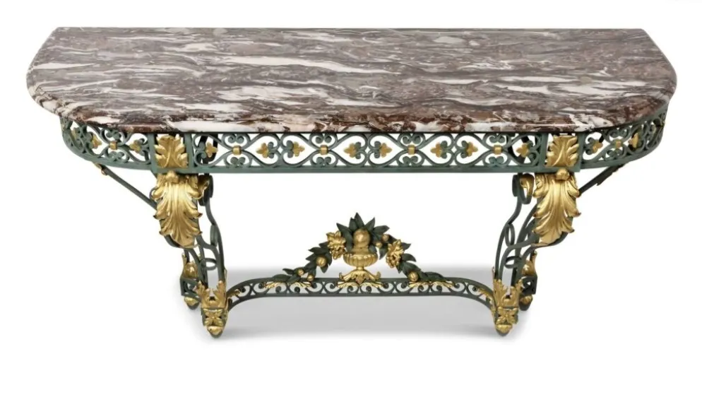 Console en fer forgé de style Louis XV, XIXÈME
