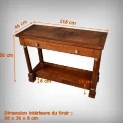 Console en Merisier, style Empire – Milieu XIXe
