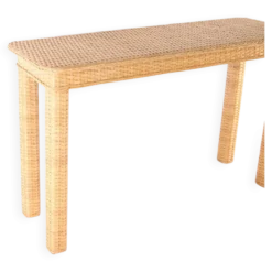 Console en osier tressé