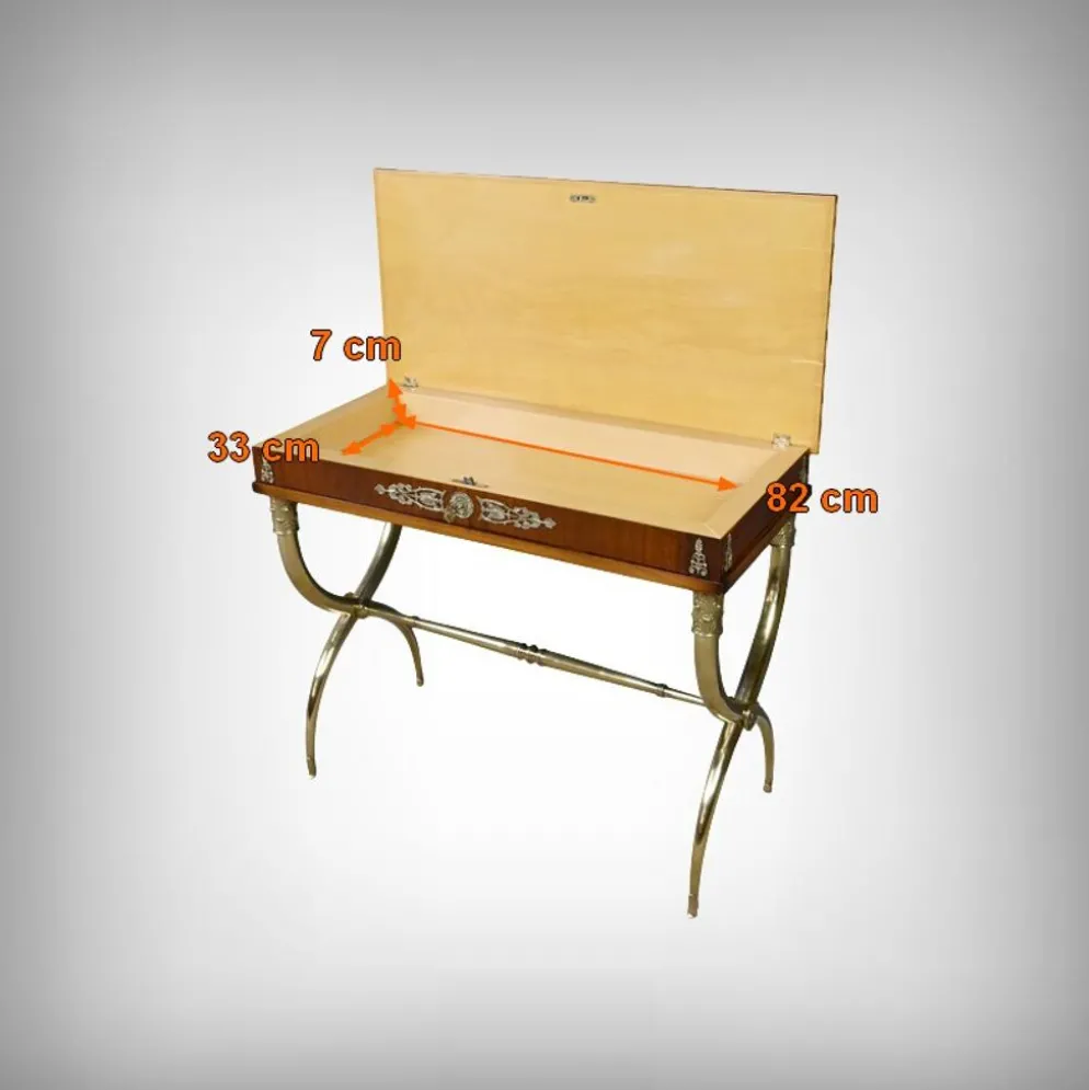 Console en placage d’acajou, style Empire – 1re partie XXe