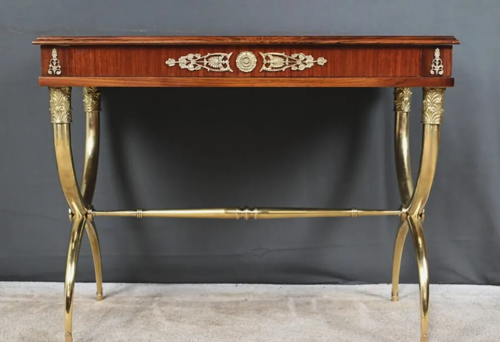 Console en placage d’acajou, style Empire – 1re partie XXe