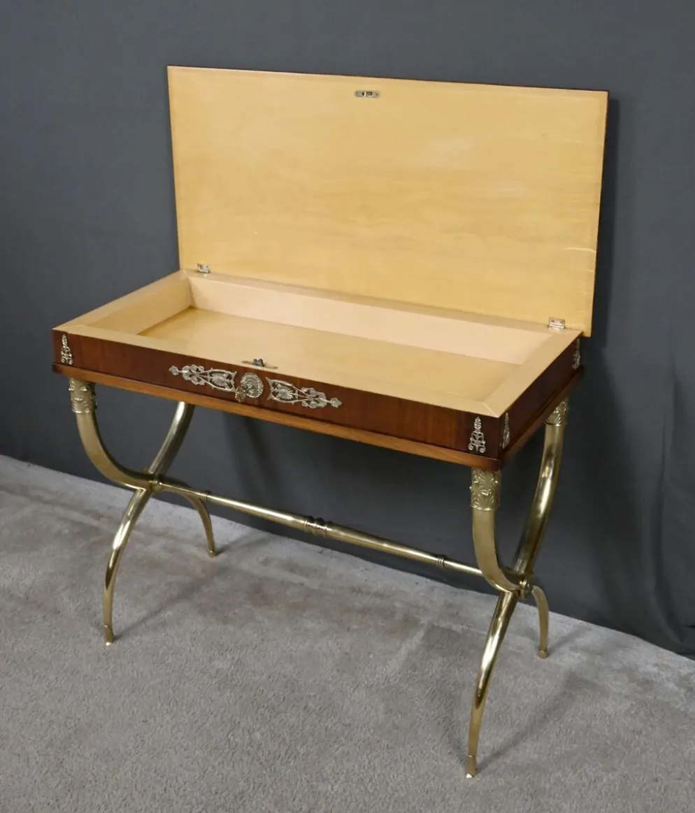 Console en placage d’acajou, style Empire – 1re partie XXe