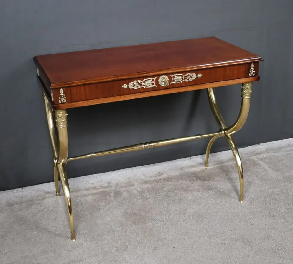 Console en placage d’acajou, style Empire – 1re partie XXe
