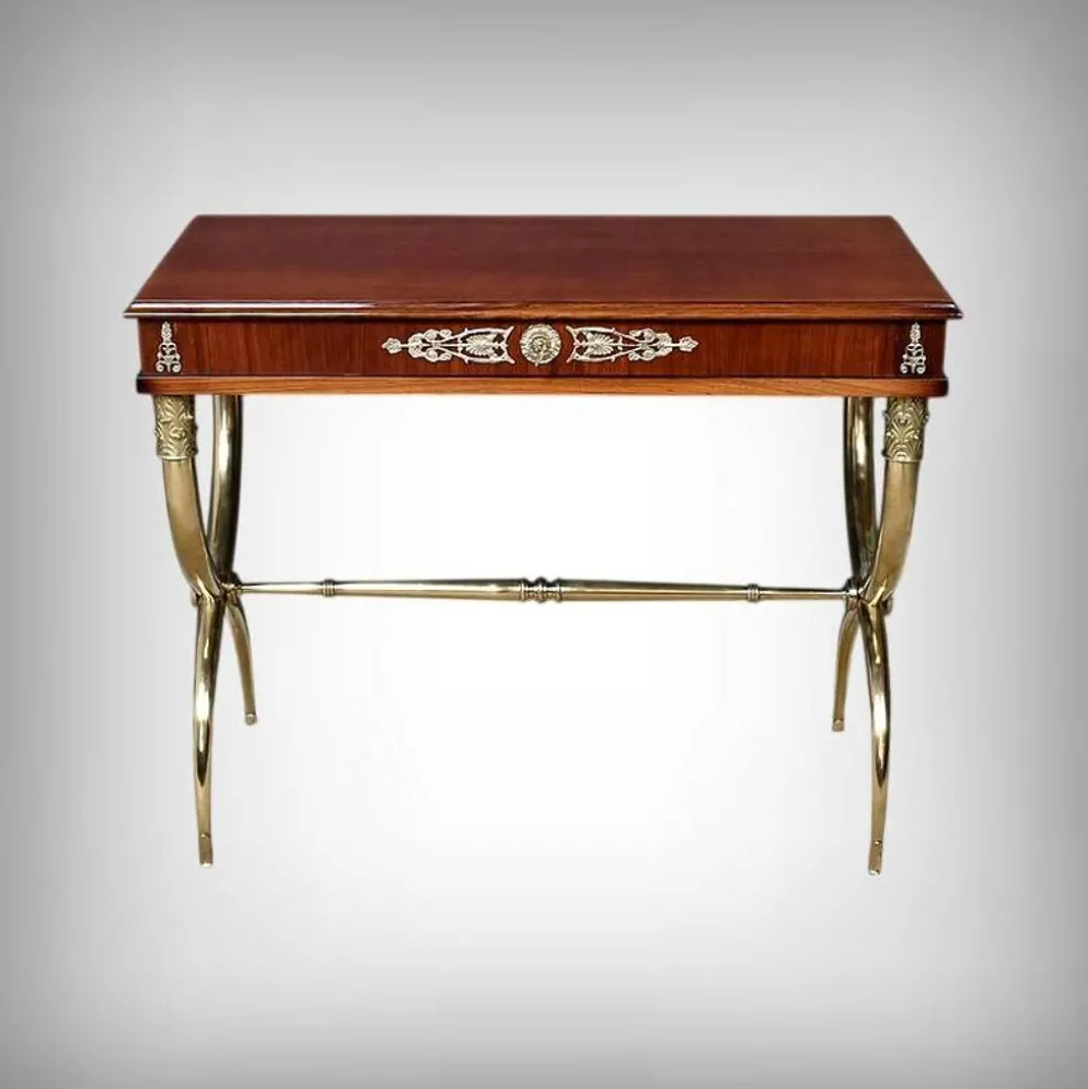 Console en placage d’acajou, style Empire – 1re partie XXe