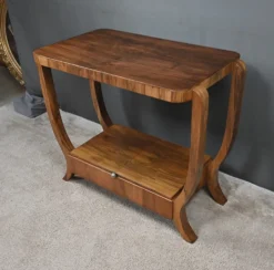 Console en placage de noyer, style art déco – XXe