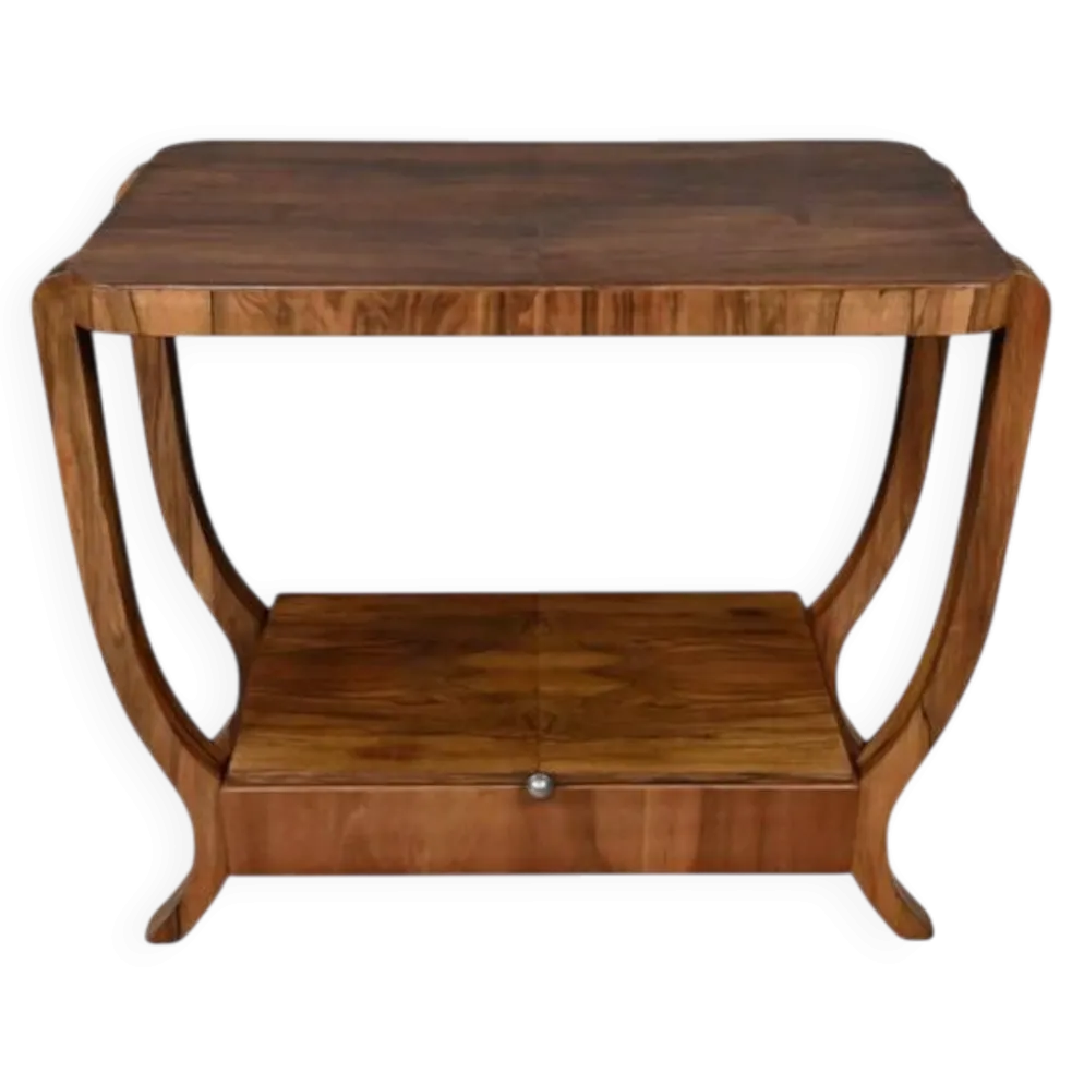 Console en placage de noyer, style art déco – XXe