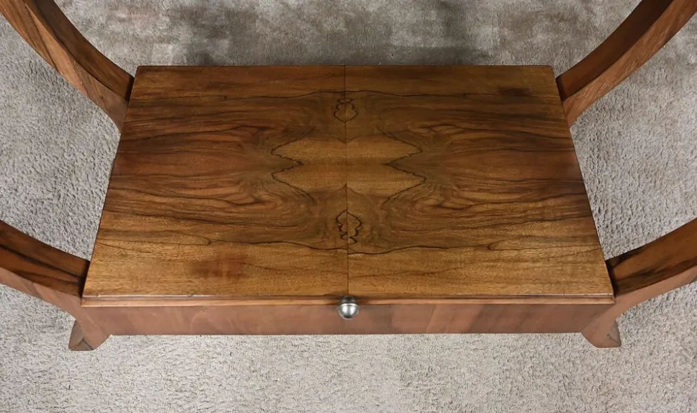Console en placage de noyer, style art déco – XXe