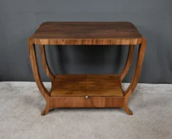 Console en placage de noyer, style art déco – XXe