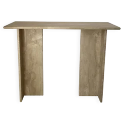 Console en travertin poli design style vintage console travertin brut