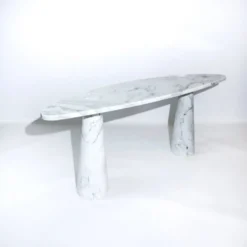 Console Eros en marbre de Carrare blanc par Angelo Mangiarotti pour Skipper, années 1970