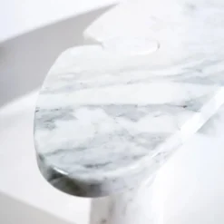 Console Eros en marbre de Carrare blanc par Angelo Mangiarotti pour Skipper, années 1970