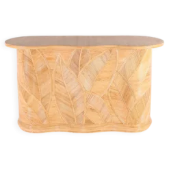 Console « feuilles » en rotin