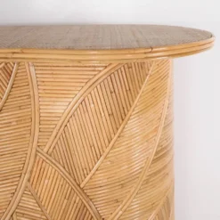 Console « feuilles » en rotin