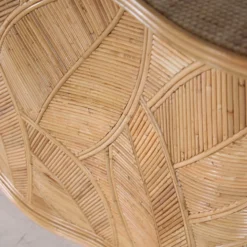 Console « feuilles » en rotin