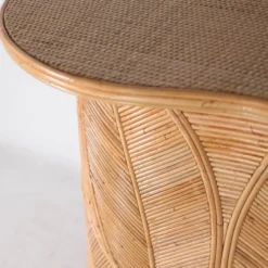 Console « feuilles » en rotin