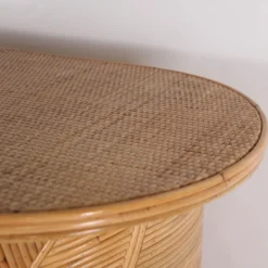 Console « feuilles » en rotin