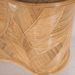 Console « feuilles » en rotin