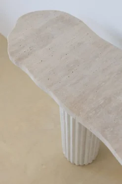 Console irrégulière Venus 130x30 cm - Travertin Naturel
