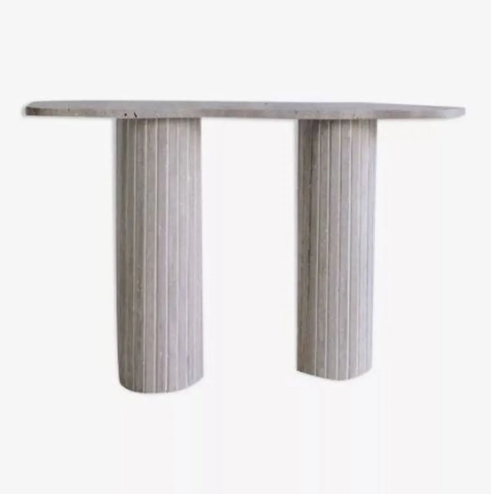Console irrégulière Venus 130x30 cm - Travertin Naturel