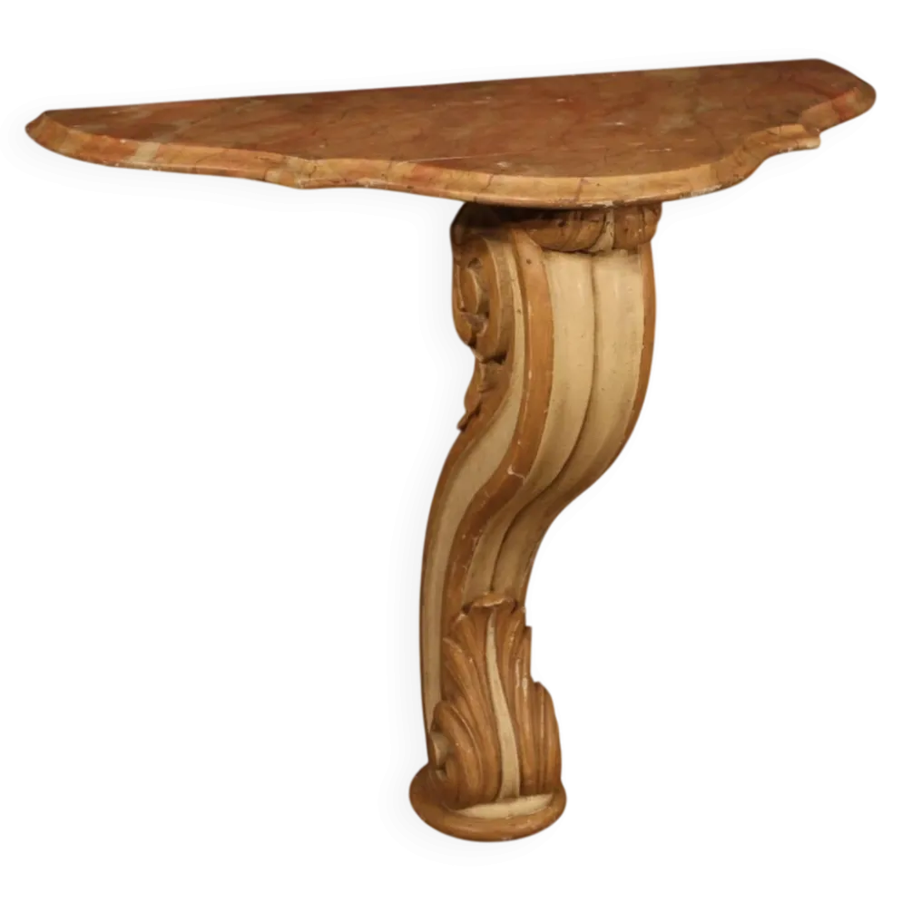 Console italienne laquée et peinte du XXe siècle