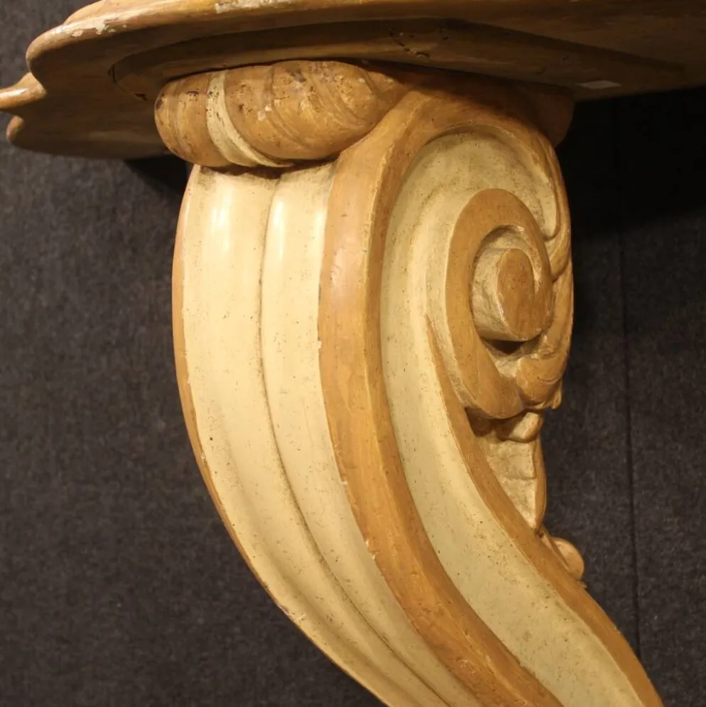 Console italienne laquée et peinte du XXe siècle