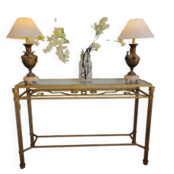 Console métal doré
