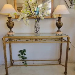Console métal doré