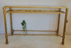 Console métal doré